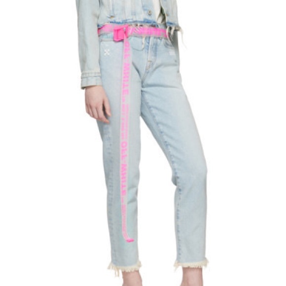 Off-White Rubber Industrial Logo Belt fuschia - Picture 11 of 12